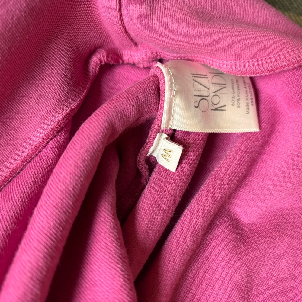 Suzi Kondi pink terry cloth sweatshirt - Picture 3 of 3